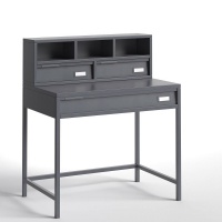 Стол Письменный металлический Hiba единый размер серый LA REDOUTE INTERIEURS  фото, kupilegko.ru